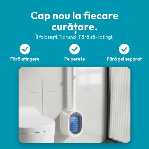 Cap nou la fiecare curățare: fără atingere, pe perete, fără gel separat
