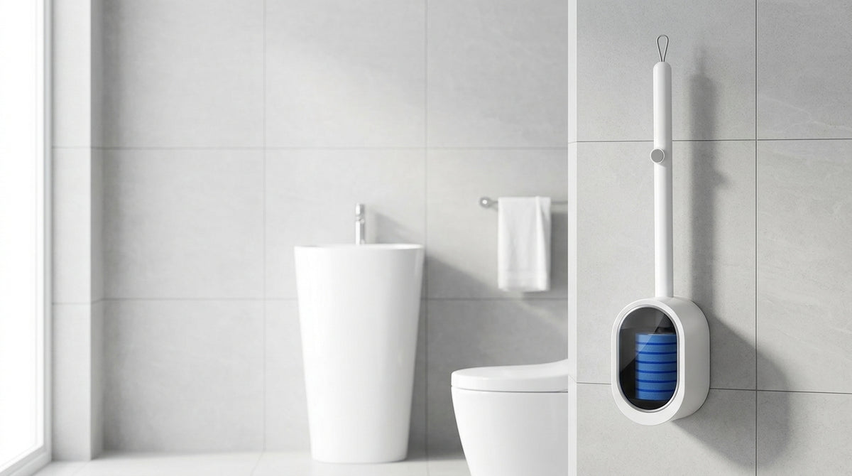 Peria WC Curatic montată pe perete, lângă toaletă