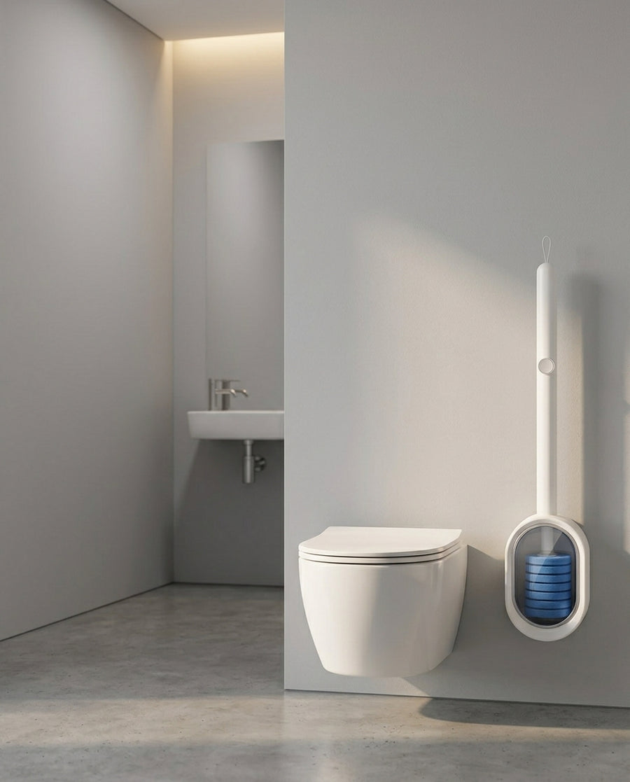 Peria Curatic pe peretele unei toalete moderne